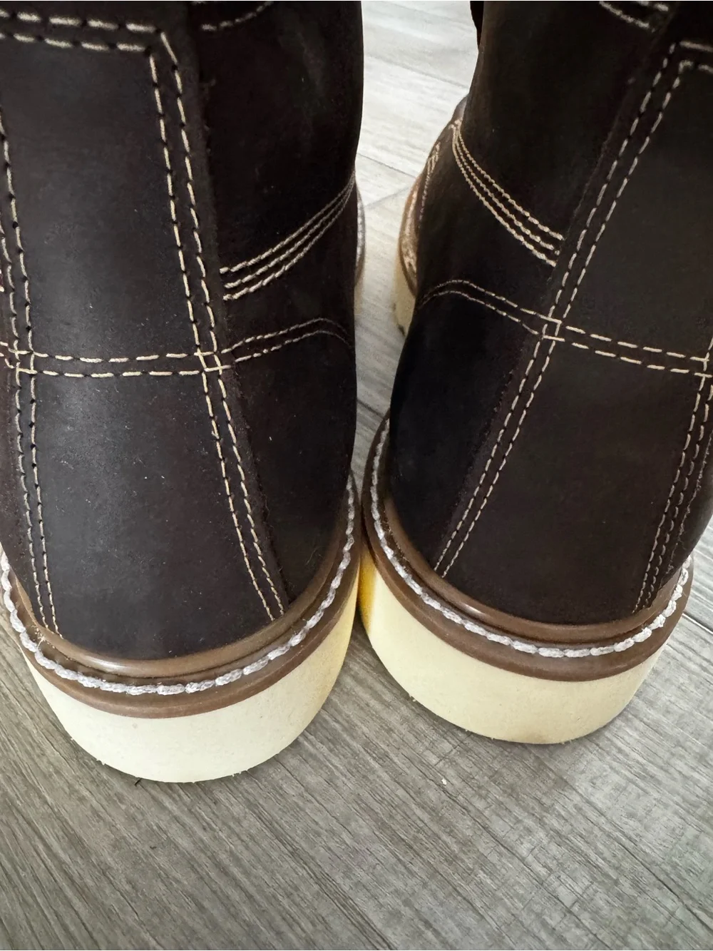 Wolverine Men’s Moc Toe Wedge Work Boots Brown Leather New in Box SIZE 8